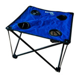 Mesa Plegable Para Camping Porta Vasos Nahuel  48x48x42 Cm