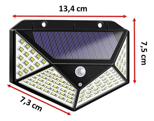 Pack 3 Focos Solares Exterior Luz Solar Panel Foco Solar 100