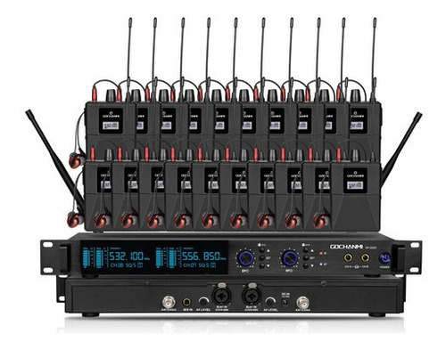 Sistema Monitor Gc Er2020 Bluetooth 2 Canales 20 Receptores