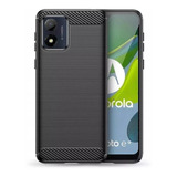 Funda Tpu Rugged Carbono Y Vidrio Completo 9d Para Moto E13 