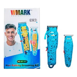 Kit Wmark 2 Maquinas Corte/acabamento/shaver Ng 601 Cor Azul