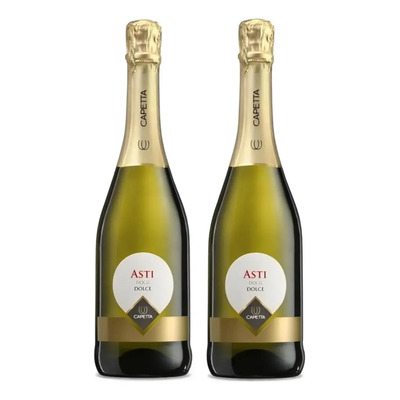 2 Botellas 750ml, Vino Blanco Espumoso Asti Capetta