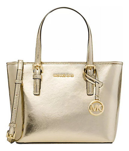 Bolsa Michael Kors Xtra Small Tote Xbody Dorado Original 