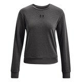 Polerón Mujer Rival Terry Crew Gris Under Armour