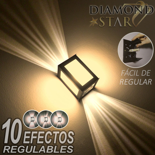 Farol Pared Exterior De 10 Efectos Rayos X - Diseño Diamante