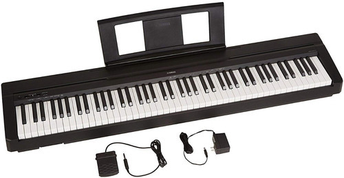 Piano Digital Yamaha P45 Ped/fue /envio/ahora12/belgrano Color Negro