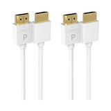 Pacroban Paquete De 2 Cables Hdmi 4k Blanco Delgado 2.0 4k (