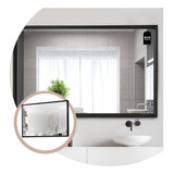 Espejo Rectangular Baño Living 90 X 70cm Marco Moderno Deco