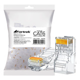 Conector Macho Rj45 Cat6 Fortrek Pacote Com 100 Unidades