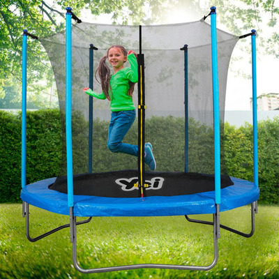 Brincolín Trampolín Infantil 6 ft \u002F 1.82 mts con Red de Seguridad - Cama Elástica Ideal para Niños Fácil de Armar y Resistente | Meses sin interés
