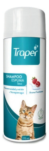 Shampoo Espuma Seca Para Gato Baño En Seco Traper(frambuesa) Fragancia Frambuesa