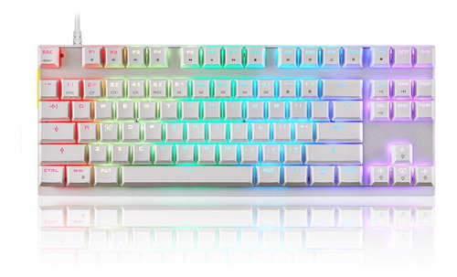 Teclado Motospeed Ck82 Switch Azul Rgb - Branco