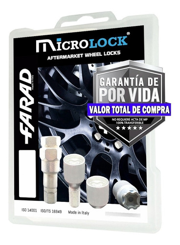 Tuercas De Seguridad Microlock 12 X 1.5 Para Rines Tuning