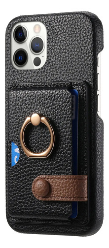 Funda De Piel Cards Solt Wallet Para iPhone, Funda Con Forma