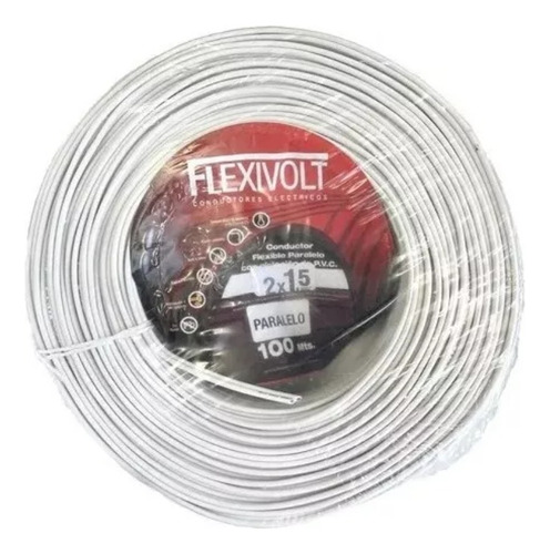 Cable Paralelo Flexivolt 2x1.5mm Blanco (10mts)