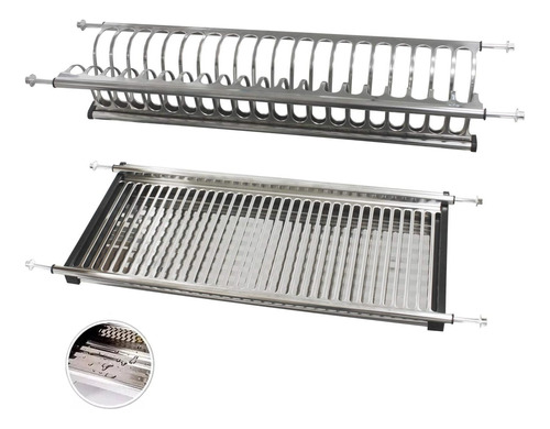 Locero Escurridor Porta Platos 100% Inox F8115 70 Cm