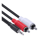 Cabo De Áudio P2 X 2 Rca 1m Cobre Puro Aux Pc Yes P2r35-1