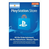 Psn Card 20 U$s Playstation Ps$/ps5 Cuenta Argentina 