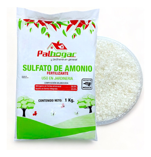 Fertilizante Sulfato De Amonio 1 Kg Para Pasto Envio Gratis