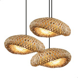 Lustre De Palha Luminária Rústico Led Natural Praia Gourmet