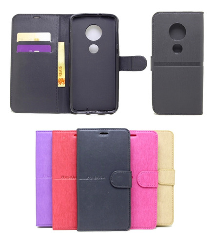 Capa Carteira Para Moto G7 Plus Flip Case + Pelicula Vidro