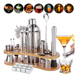 Kit De Coctelería Boston De 750 Ml,28pcs+cubitos De Hielo