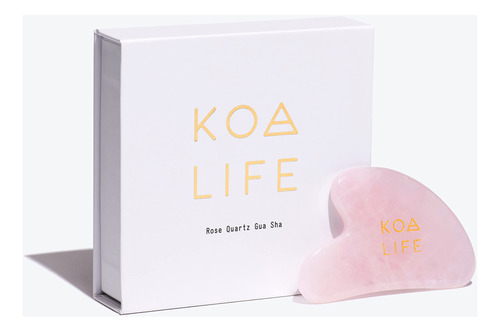 Koa Life Herramienta Facial Gua Sha De Cuarzo Rosa, Herramie