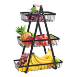 Cesta Metal 3 Niveles Frutero Canasta Multiuso Organizador