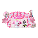 Kit De Decoracion Fiesta Cumpleaños Globo My Melody 80 Pz