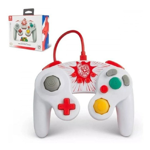 Controle Powera Com Fio Gamecube Mario - Switch