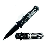 Cuchillo Navaja Automatica Black Cruze 440  