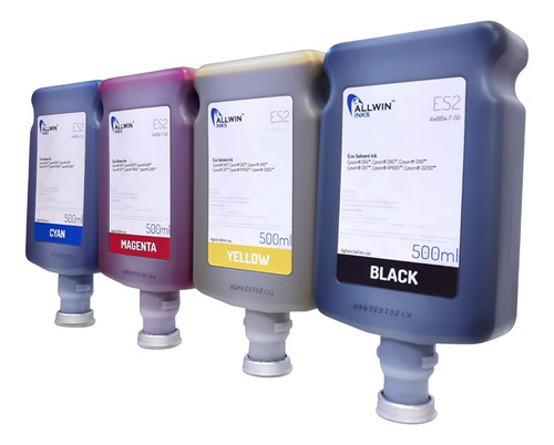 Tinta Allwin Ecosolvente Para Cabezales Epson De 500 Ml