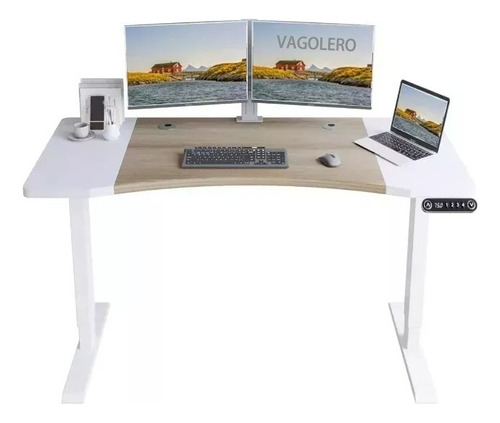 Escritorio Gamer 140c Mdf De 140cm X 69cm X 76cm Blanco