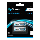 2 Baterias Steren Medida N Alcalinas 1.5 V Equivalencia Lr14, 910a, Mn1400, 4106 Mn9100, 814, E93 Am2