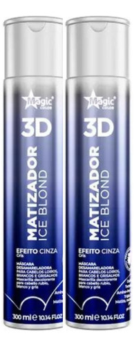 Kit Com 2 Matizador Magic Color Ice Blond Efeito Cinza-300ml