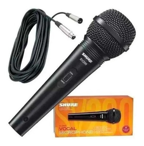 Microfone Shure Sv200 Cabo 4,57mtrs Original