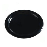 Plato Trinche Melamina Negra 25 Cm 10 Piezas 