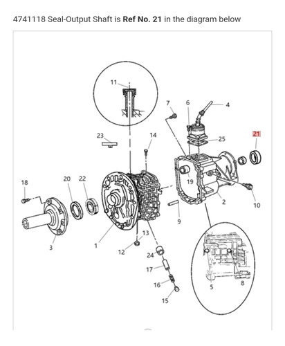 Reten Salida Caja Jeep Wrangler Cherokee Dakota Ram Mopar Foto 9