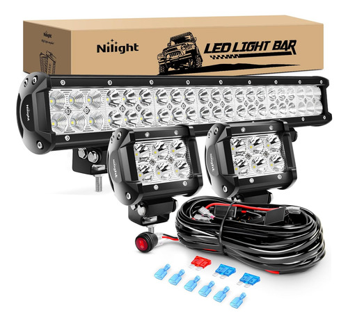 - Zhinch 126w Spot Flood Combo Led Off Road Led Bar 2pcs 18w