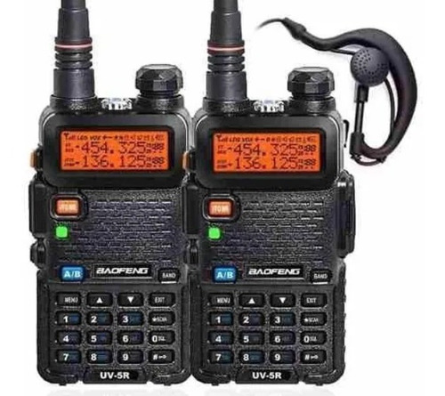 3 Rádios  Comunicador Ht Dual Band Airsoft Uv-5r Fm Fone