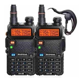 3 Rádios  Comunicador Ht Dual Band Airsoft Uv-5r Fm Fone