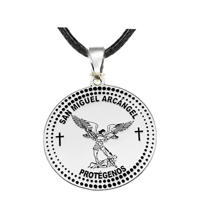 Collar Bissier San Miguel Arcángel Amuleto Tetragrámaton Plata 925 | Meses sin interés