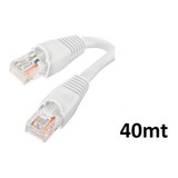 Cabo De Rede 40m Branco Rj45 Internet Montado 40 Metros