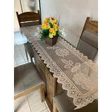 Caminho De Mesa Retangular Tulipa Renda 1,5m X 40cm Promoção