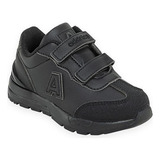 Zapatilla Addnice Los Angeles Classic Negra Con Abrojo Adn10