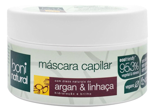 Máscara Capilar Boni Natural C/ Argan E Linhaça - 250g