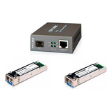 Kit Fibra Ótica Gigabit Multimodo Lc/upc Conversor Gbic