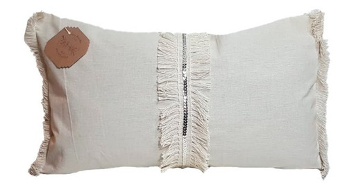 Almohadón Deco Cama Lentejuela Boho Funda Con Relleno 50x30 