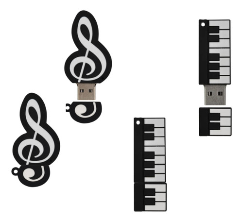 Pendrive 64gb Usb 2.0 Diseño Piano Nota Musical