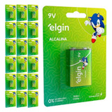 19 Baterias Alcalina 9v Quadrada Retangular Elgin 19 Cart